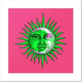 Eclipse Interactive Magenta&Green Filter T-Shirt By Red&Blue Posters and Art